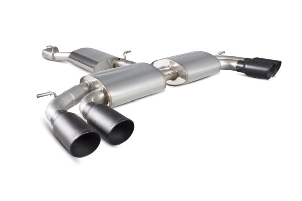 S3 2.0T 8V Saloon Resonated cat-back system with no valves 76mm/3 2013 2016